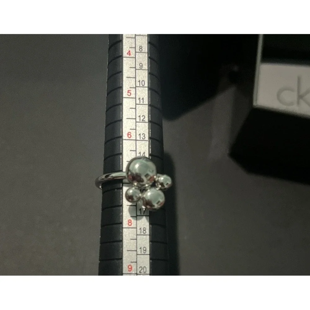 NWT‎ CALVIN KLEIN SILVER SPIN FIDGET RING SIZE 7 MSRP $110